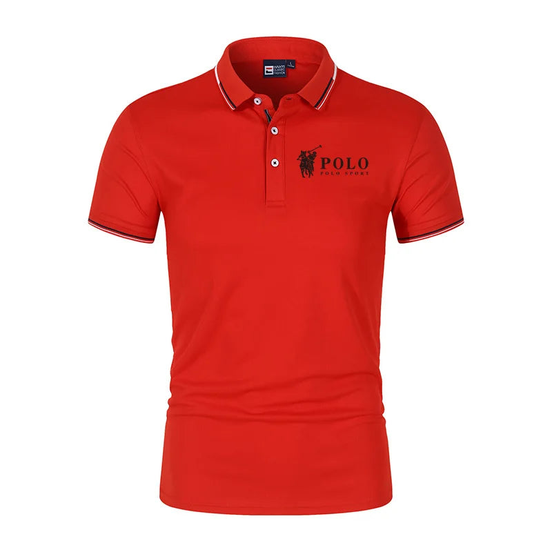 Men's Premium Quick Dry Polo Shirt - Breathable Summer Casual Business Short Sleeve Polo