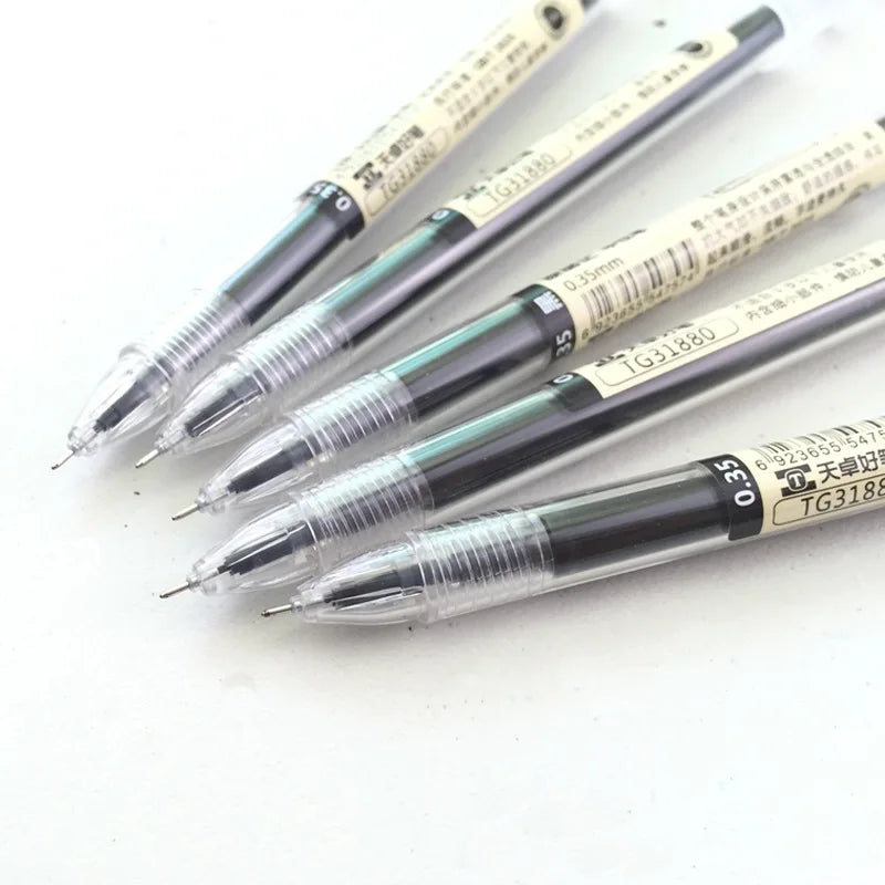 Fine Point Gel Pen - 0.35mm Black Blue Red Ink Ballpoint Pen for School & Office Writing