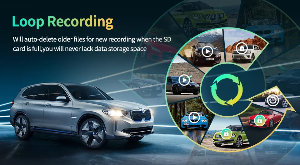 11.3" Imagebon H50 Dash Cam — 4K, 3-Channel, ADAS, Wireless CarPlay & Android Auto, Time-Lapse & 24H Parking Monitor Black Box