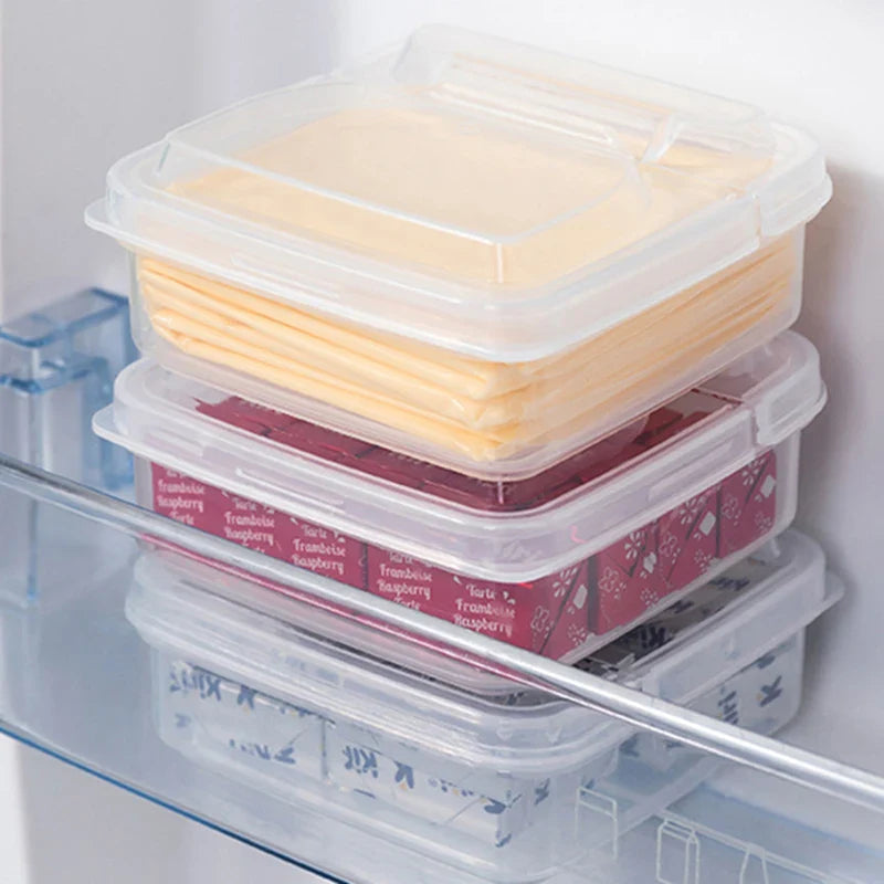 Plastic Refrigerator Cheese Storage Box – Container for Butter, Cheese Blocks & Slices