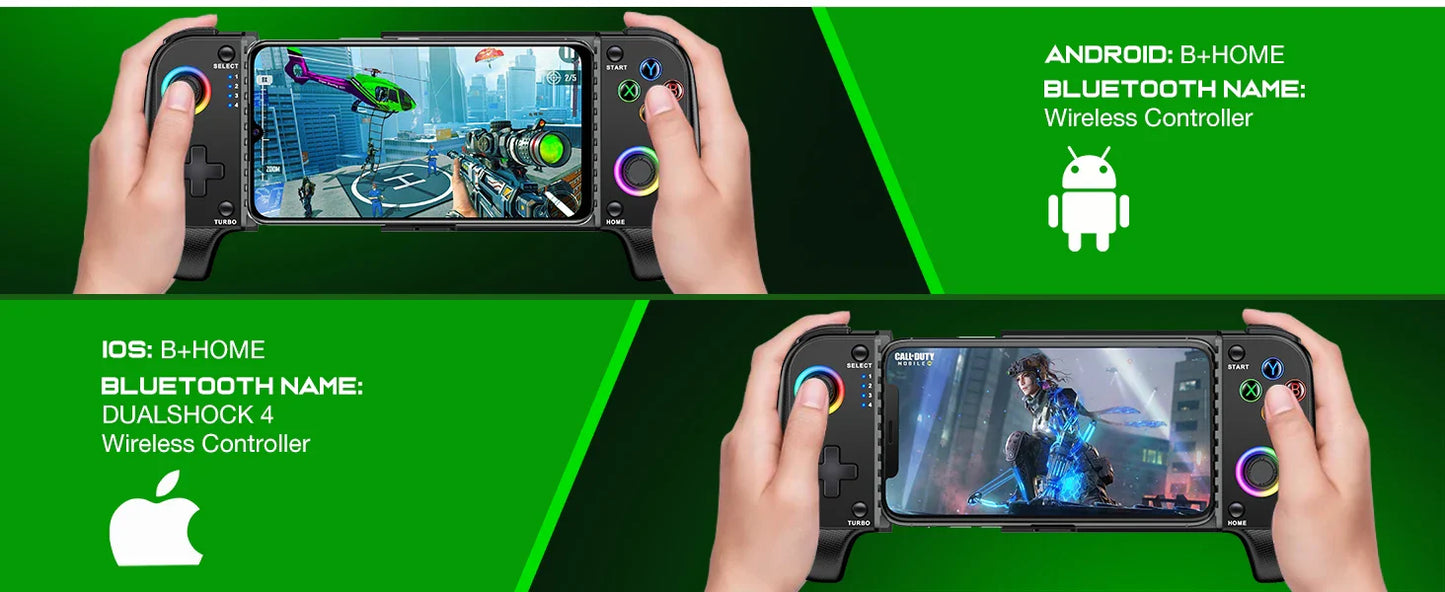 BEBONCOOL MC100 Telescopic Gamepad | Wireless Bluetooth Phone Controller for iOS & Android PUBG COD