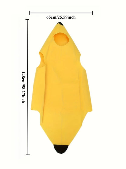 Banana Costume - Lightweight Breathable Cosplay Outfit for Parties, Carnival & Pool Events