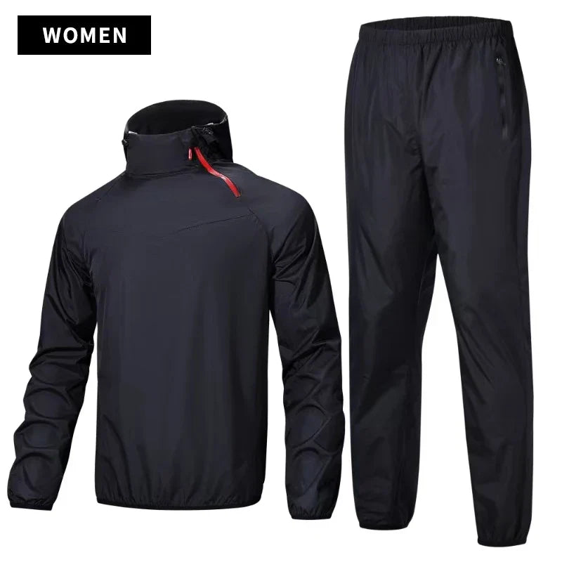 Unisex Sauna Suit Gym Set – Full Body Sweating Sportswear for Men & Women, Boxing, Running, Fitness & Weight Loss Tracksuit