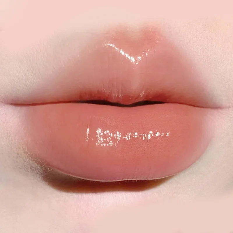 Low Saturation Mirror Water Light Lip Gloss – Moisturizing Russet Nude Lip Tint for Natural Makeup
