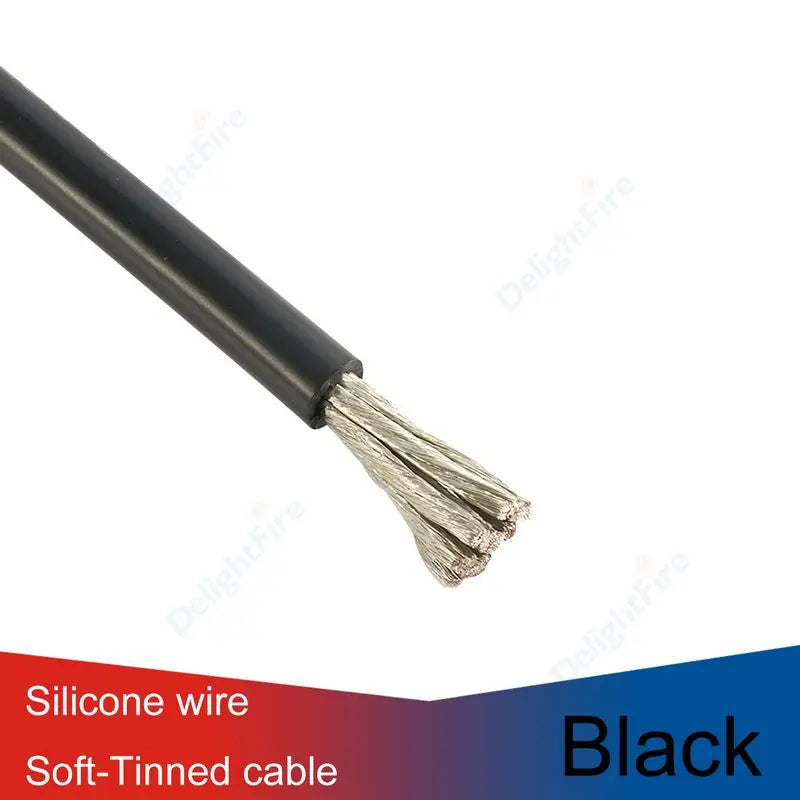 Solar Panel Red & Black Silicone Cable – Heat-Resistant Automotive Battery Wire 4–24 AWG