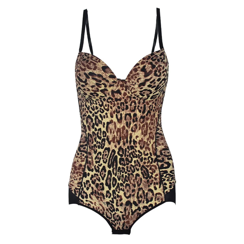 Women’s Shapewear Bodysuit – Slimming Black Body Shaper Lingerie with Modeling Straps