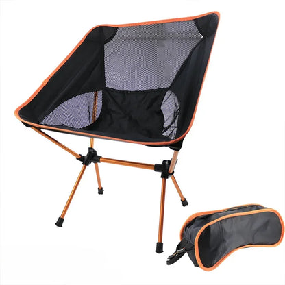 Portable Lazy Back Chair – High-End Lightweight Aluminum Alloy Folding Moon Chair for Outdoor Camping & Travel