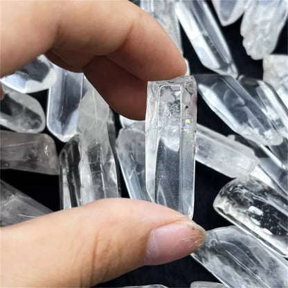 Natural Polished Clear Quartz Crystal Wand – Raw White Healing Stone Point for Meditation, Spiritual Energy & Crystal Healing Decor