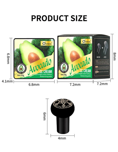 Air Cushion CC Cream with Mushroom Head Puff – Moisturizing, Brightening BB Cream & Waterproof Face Concealer