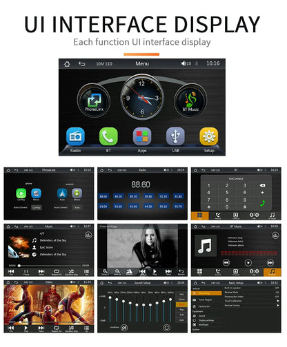 BQCC 7-inch Car Radio Multimedia Player – Wireless CarPlay & Android Auto, Touch Screen with Sun Visor (5300)