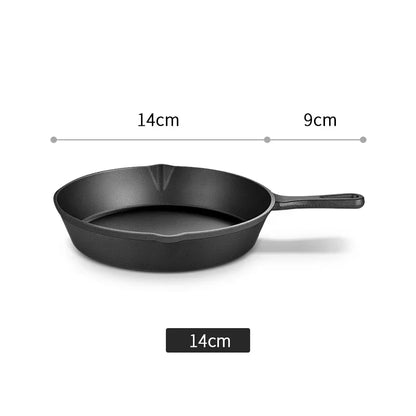 Cast Iron Frying Pan – 14/16/20cm Non-Stick Skillet for Omelettes, Pancakes & Induction Cooking