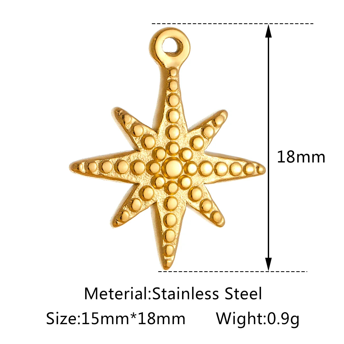 Stainless Steel Sunburst Sun Moon Star Charms Pendant – DIY Jewelry Making for Necklace, Bracelet & Earrings