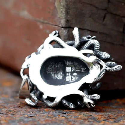 316L Stainless Steel Men’s Medusa Pendant Necklace — Vintage Snake Design Jewelry Accessory, Party Gift with Free Shipping