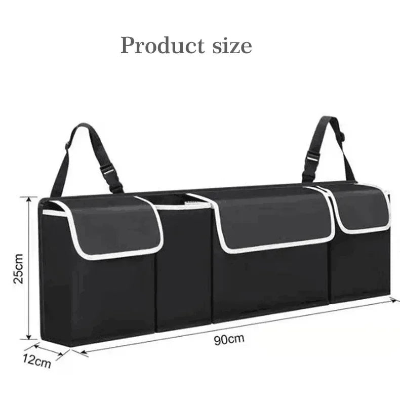 Car Trunk Organizer & Backseat Storage Bag – High Capacity Multi-Use Oxford Seat Back Organizer for Automobile Interior