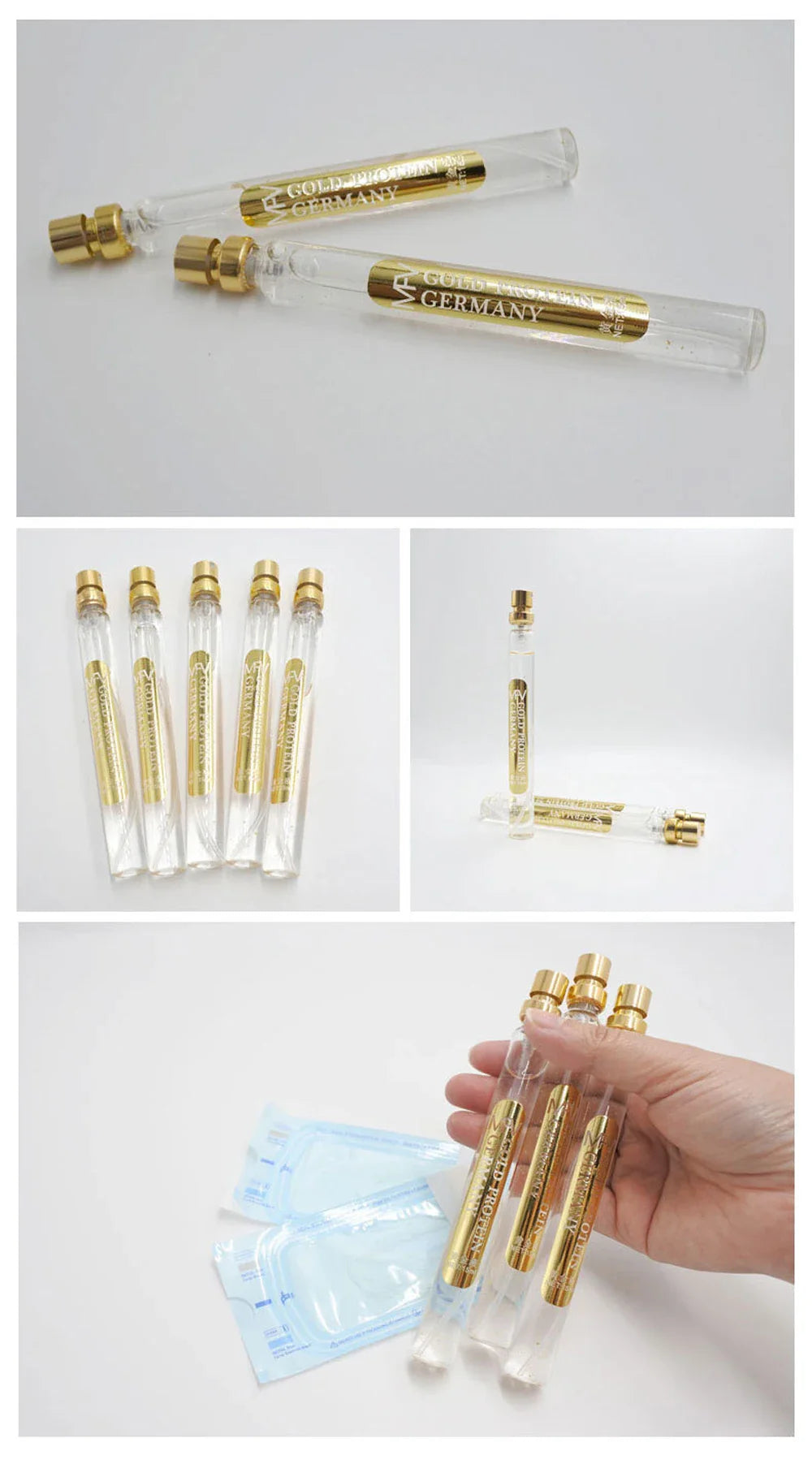 Soluble Face Lifting Threads Serum – Collagen, Protein & Peptide Gold Silk Wire Facial Essence for Anti-Aging & Skin Firming