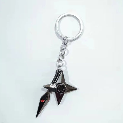 Anime Konoha Necklace & Keychain – Akatsuki Sharingan Jiraiya Pendant for Sasuke, Kakashi Cosplay Jewelry Gift