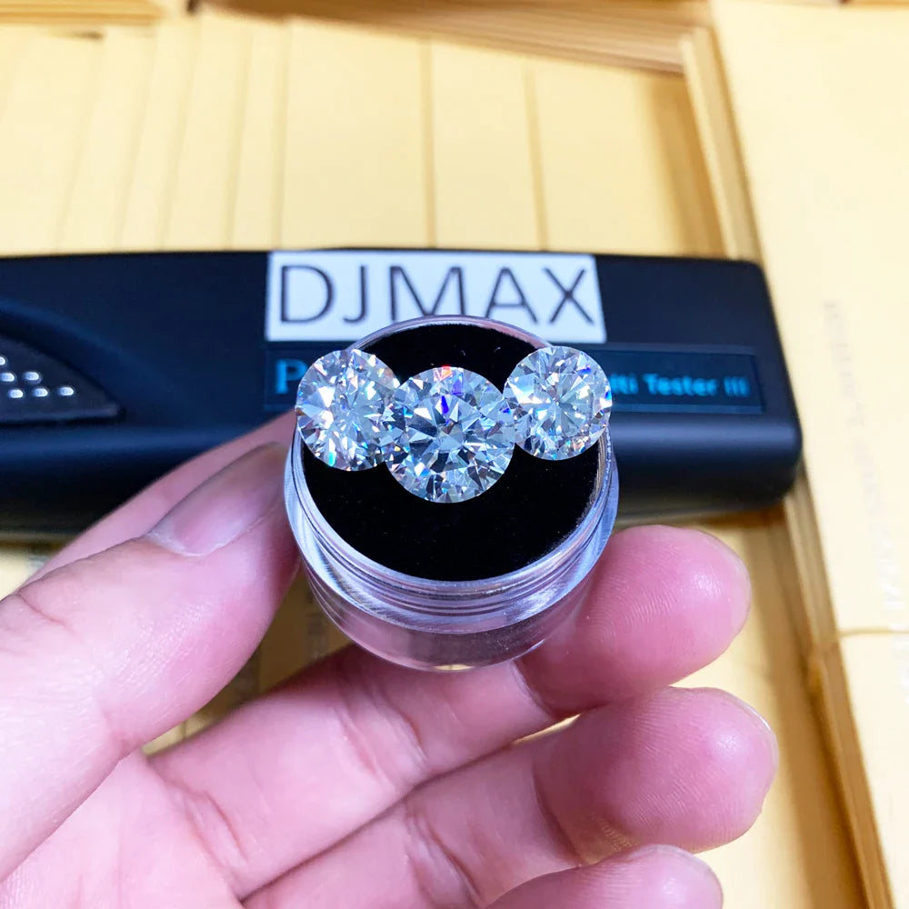 1CT Lab-Grown Moissanite Diamonds – D Color VVS1 Loose Gemstones, Full Size 0.7mm-20mm