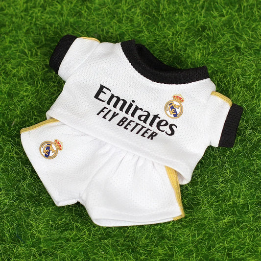17cm Labubu Football Doll Clothing DIY Vinyl Pendant Toy for Boys – Size 7 Sportswear V1V2 V3