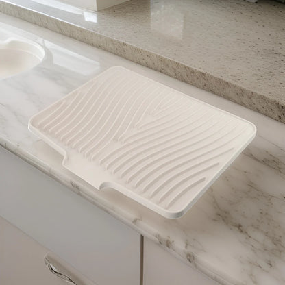 Silicone Dish Drying Mat & Drain Pad | Kitchen Coaster for Pans, Glasses, Tableware with Slope Drainage