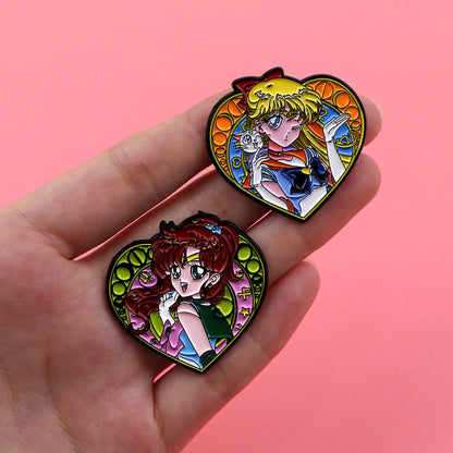 Cartoon Anime Enamel Brooch Pins – Kawaii Metal Badge Jewelry for Clothing & Backpack Gifts