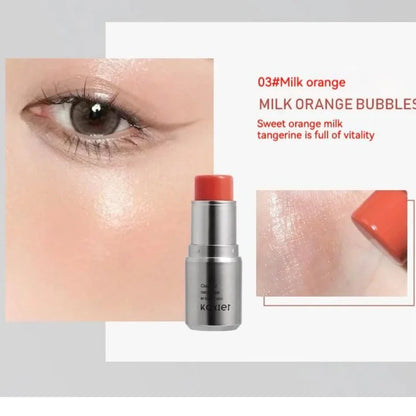KAXIER High Gloss Stick Highlighter Blush — Waterproof Shimmer Face Contour Illuminator & Brightening Rouge