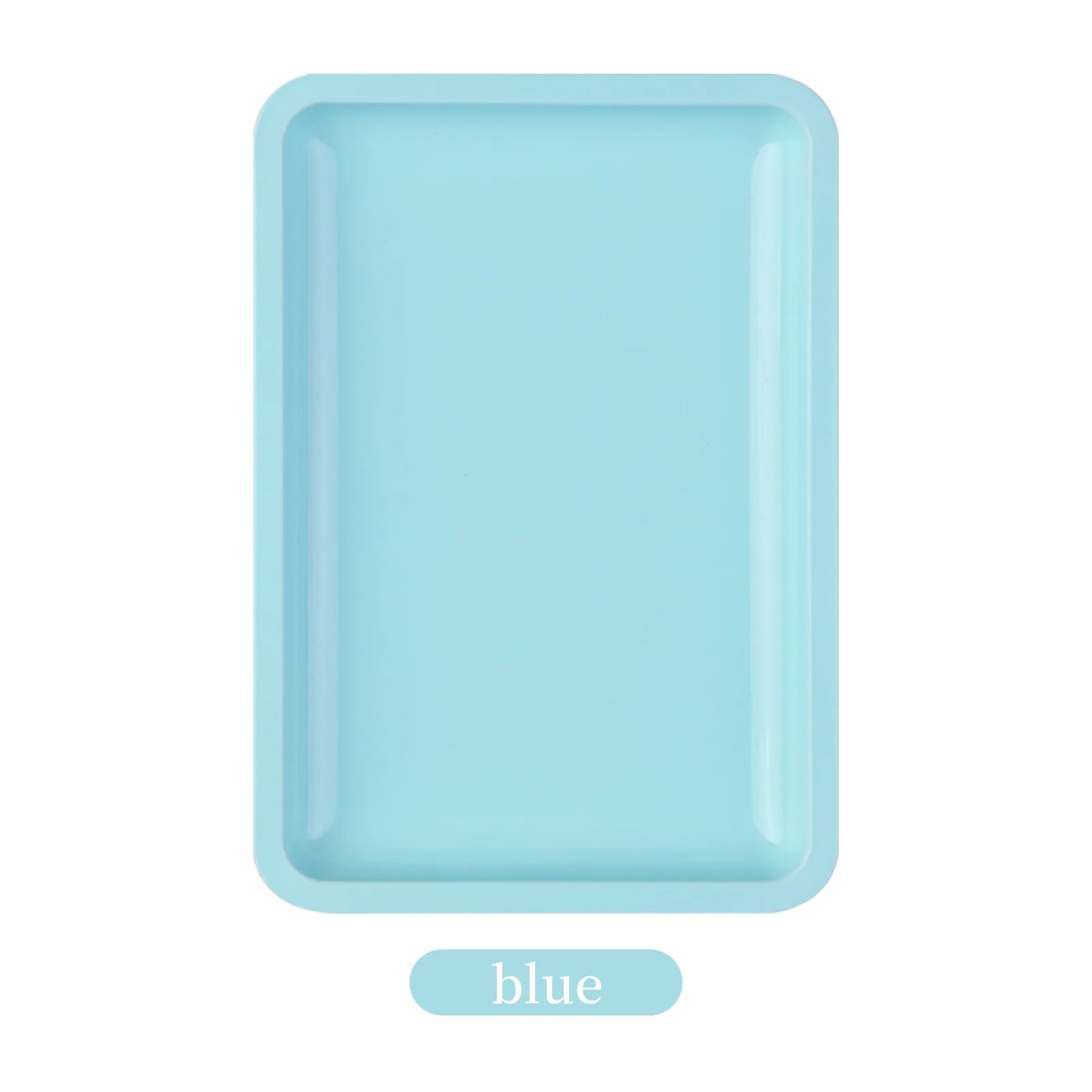 Square Stainless Steel Cosmetic Storage Tray – Nail Art Manicure Plate for Tools & False Nails