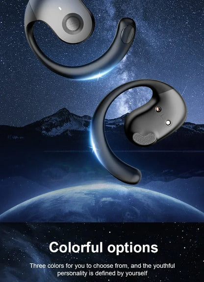 OWS Wireless Bluetooth Headphones — Smart Touch Sports Earbuds, HiFi Stereo, Waterproof with Mic for Phone