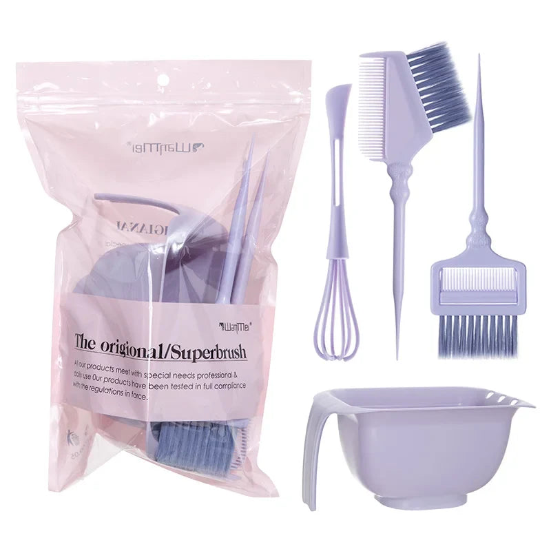 4-Piece Professional Hair Dyeing Set – Tinting Bowls with Brushes, Large Capacity Reusable DIY Hair Styling Tools