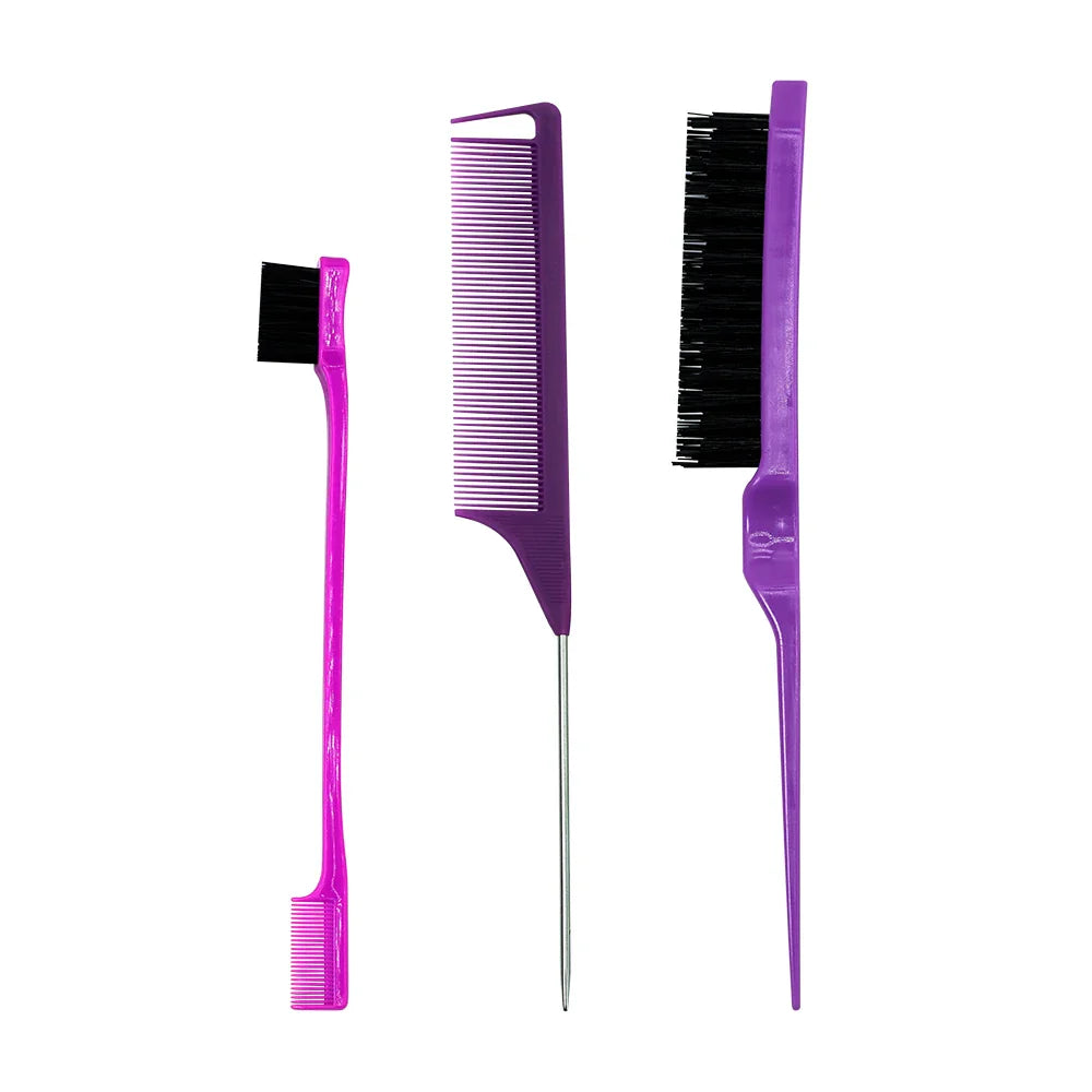 Pro Pointed Tail Comb – Anti-Static Hair Styling Brush, Steel Needle Pin Rat Tail Comb for Salon & Barber Accessories