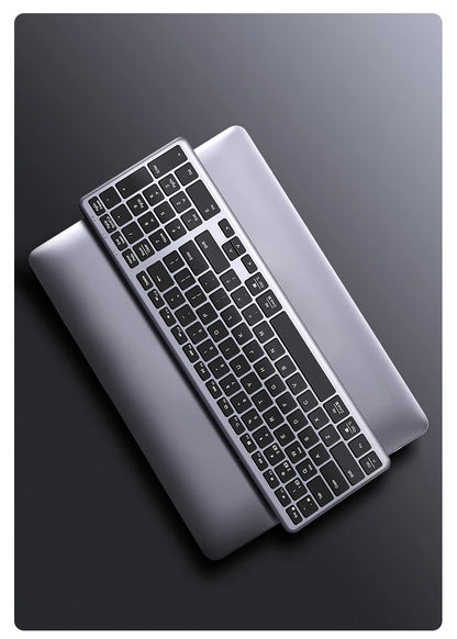UGREEN Wireless Bluetooth 5.0 & 2.4G Keyboard – 99 Keycaps Russian/Korean/English, USB-C Rechargeable for MacBook, iPad, PC & Tablet