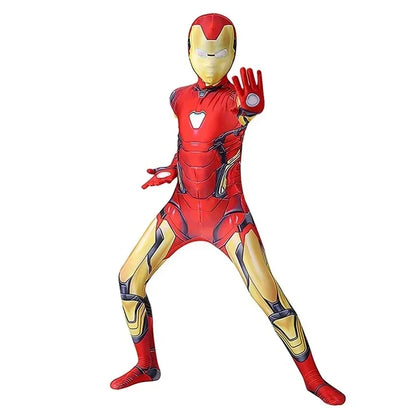 Kids Iron Man Costume - Superhero Bodysuit with Mask for Halloween & Cosplay