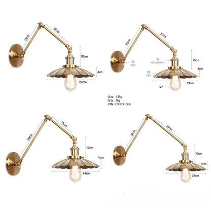 American Iron Art UFO Wall Lamp — Black Decorative Light for Bedroom, Bar & Restaurant