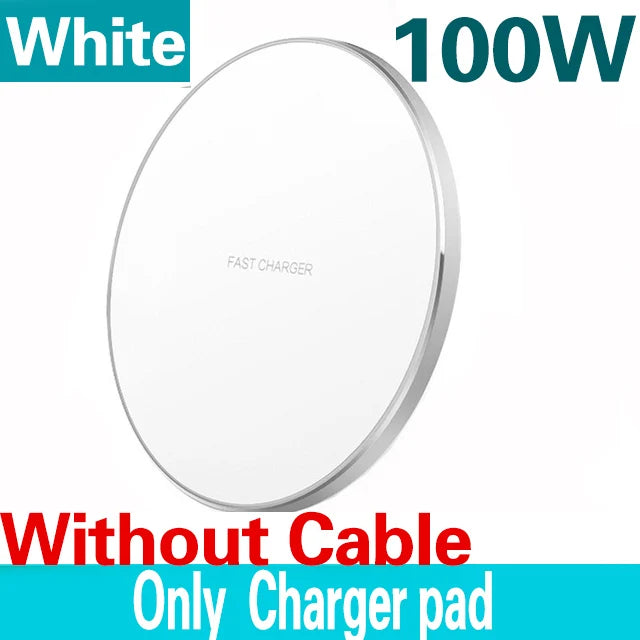 200W Fast Wireless Charger Pad — Induction Charging for iPhone 16/15/14/13/XS Max/Mini/X/XR & Samsung Xiaomi Huawei