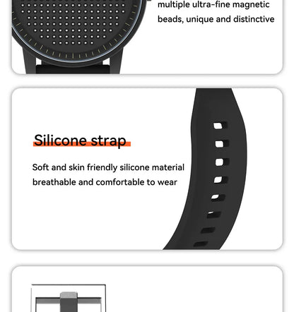 EUTOUR 2025 Magnetic Quartz Casual Watch – Simple Silicone Strap, Unisex Men’s Fashion Watch