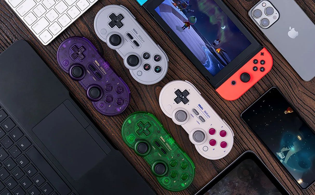 8Bitdo SN30 Pro Bluetooth Gamepad - Wireless Controller for Nintendo Switch, MacOS, Android, Steam, and Raspberry Pi