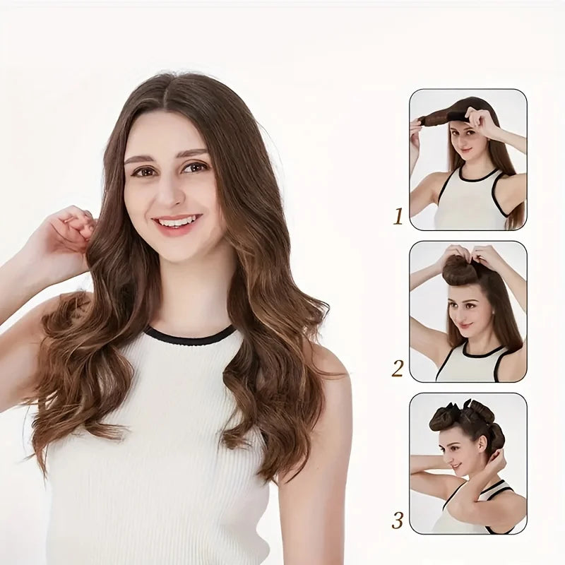 Heatless Hair Curler Headband - Satin No-Heat Curling Rod for Overnight Hair Styling