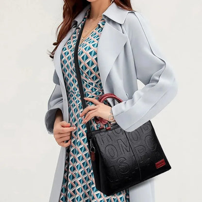 PU Leather Women’s Shoulder Crossbody Bag – Luxury Casual Large Capacity Travel Handbag