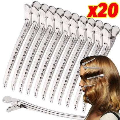 Metal Duckbill Hair Clips for Curly Hair – Hairpin Barrettes, Styling Clamps & Root Barrette Tools
