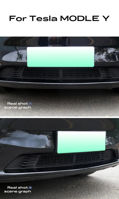 Front Grill Guard Mesh Inserts for Tesla Model Y 2021-2024 – Air Inlet Vent Cover & Bumper Filter Accessories