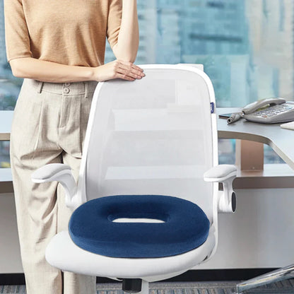 Memory Foam Donut Ring Seat Cushion Pillow | Comfort Chair Cushion for Pregnancy, Office, Travel & Pain Relief