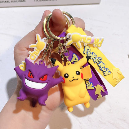 Pokemon Pikachu Keychain Anime Cartoon Figure Toy Pendant – Charmander Psyduck Bag & Car Key Ring Kid Gift