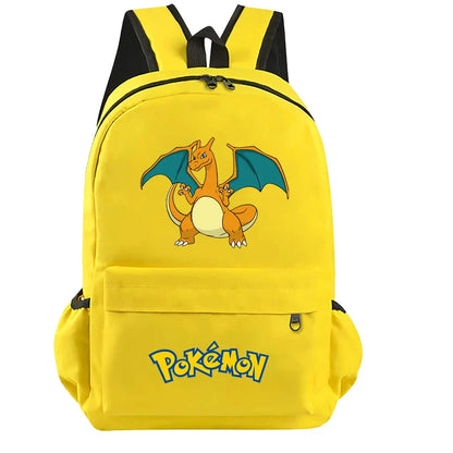 Pokemon Kids Backpack — Pikachu, Charizard, Bulbasaur, Snorlax & Eevee Schoolbag Cartoon Gift
