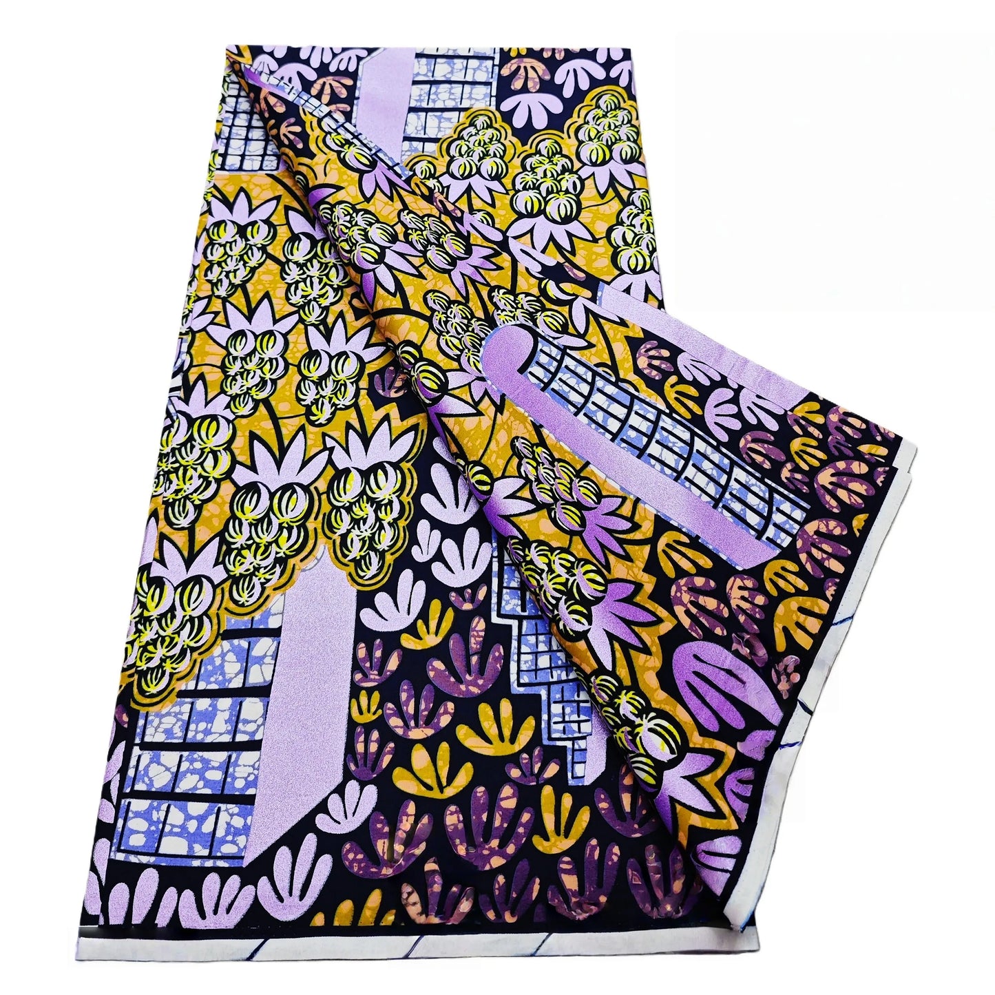 Grand Super Ankara Wax Fabric - Original 100% Cotton Glitter Batik Pagne 6 Yards Nigerian Party Dress Sewing Material