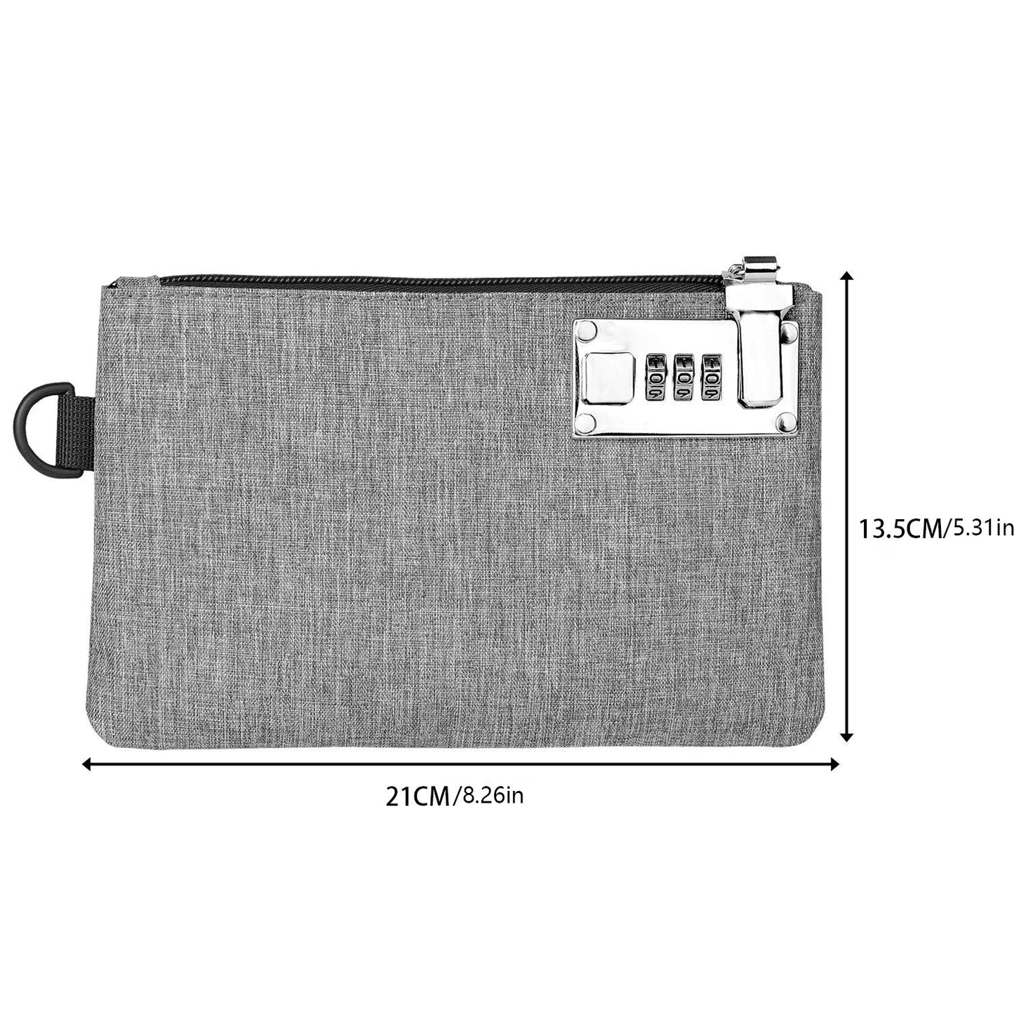 Lockable Money & Coin Bag – Men’s Cash, Card, and Passport Holder Clutch with Secure Lock