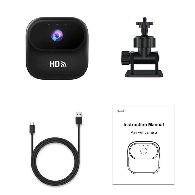 Ourlife A800 Mini Security Camera - 1080P WiFi Smart Home Monitor with Motion Tracking