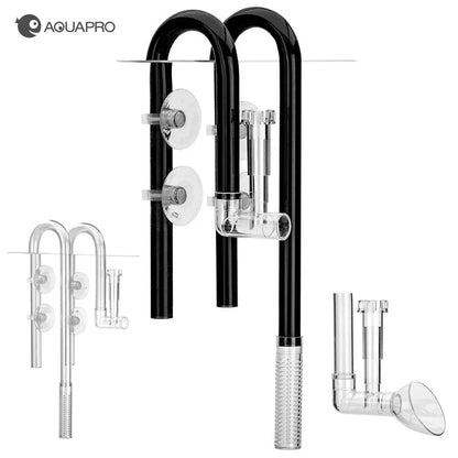 AQUAPRO Aquarium Inlet & Outlet Pipe Set – Plastic Skimmer Lily Flow for Fish Tanks & Bowls