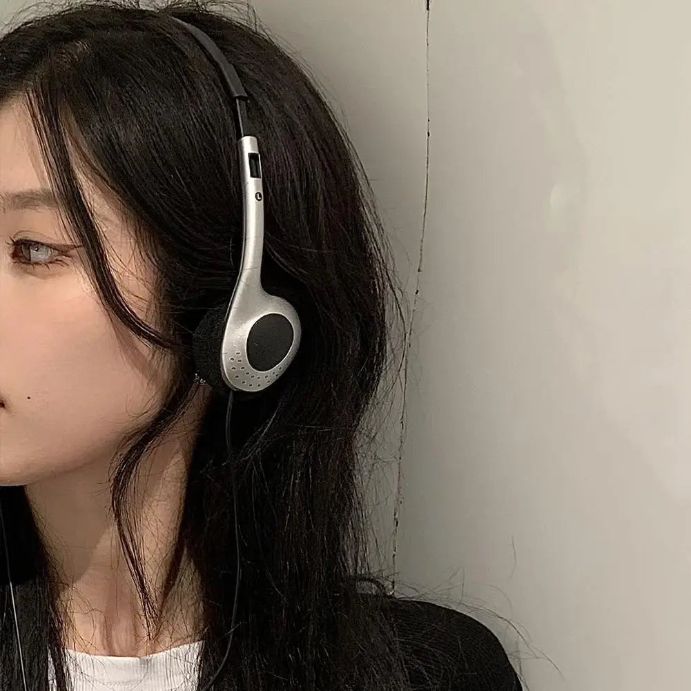 Y2K Retro Headphones - Millennium Style Over-Ear Wired Fashion Headset