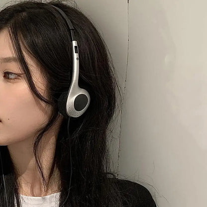 Y2K Retro Headphones - Millennium Style Over-Ear Wired Fashion Headset
