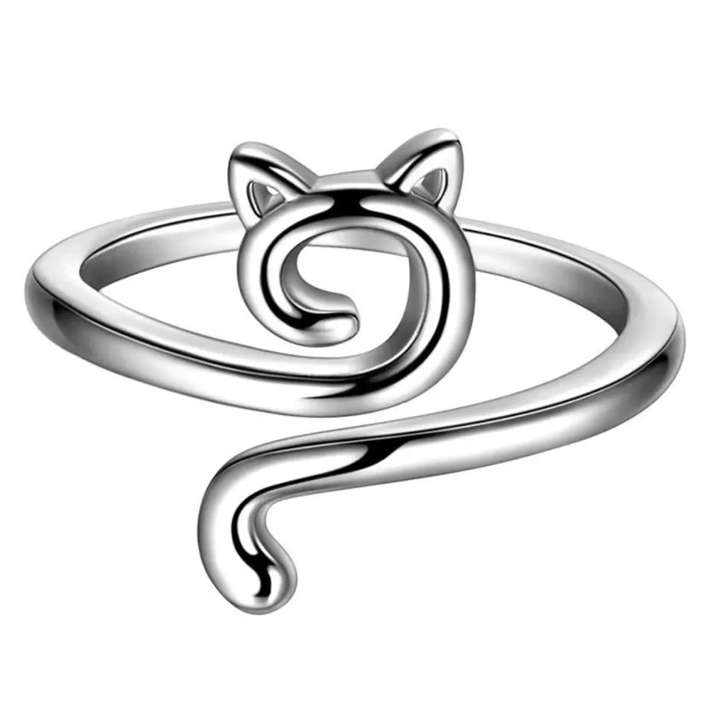 Adjustable Crochet Tension Cat Ring – Beginner Knitting & Crochet Hook Finger Holders, Yarn Guide Winder Tools