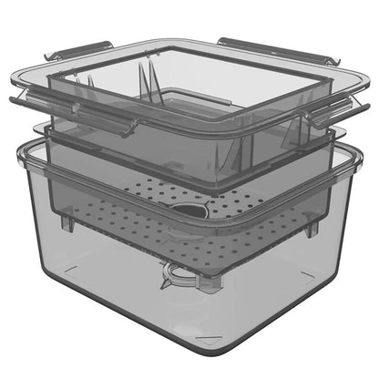 3-Layer Tofu Press & Drainer - Built-in Drainage, Dishwasher Safe - Essential Kitchen Cooking Tool for Perfect Tofu Making
